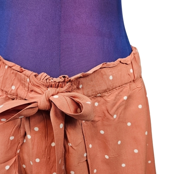Madewell Drapey Pull-On Shorts Polka Dot Paperbag Drawstring Size Small Women's - Picture 3 of 9